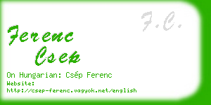 ferenc csep business card