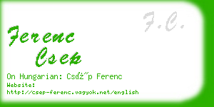 ferenc csep business card